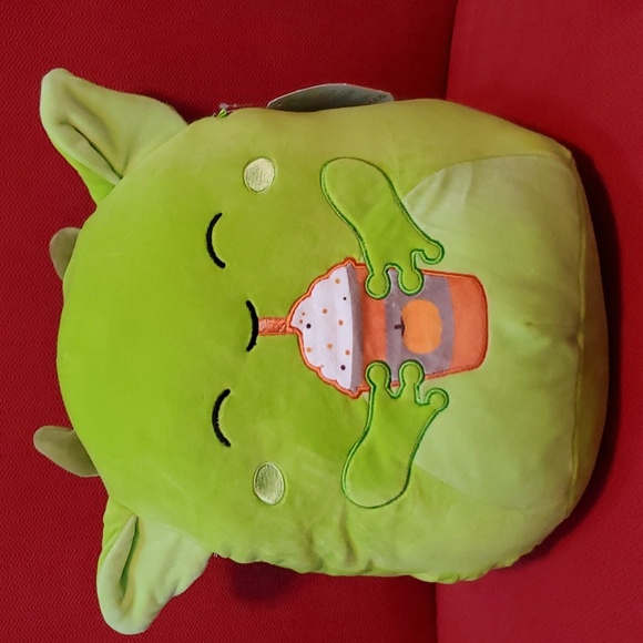 NWT 12” Fitzy the Goblin Drinking Pumpkin Spice Latte Halloween Squishmallow - Picture 1 of 3
